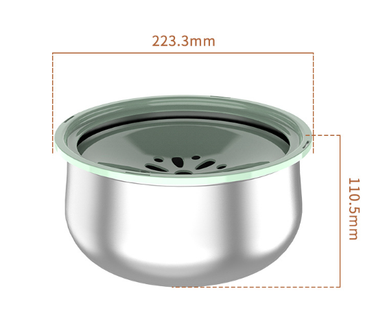 Bebedero anti salpicaduras para perro grande de 4.2L