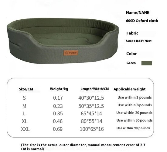 Cama anti agua con base acolchada