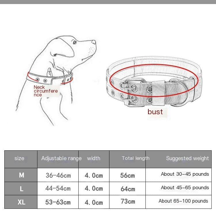 Collar para Perros Medianos y Grandes - Ajustable y Duradero